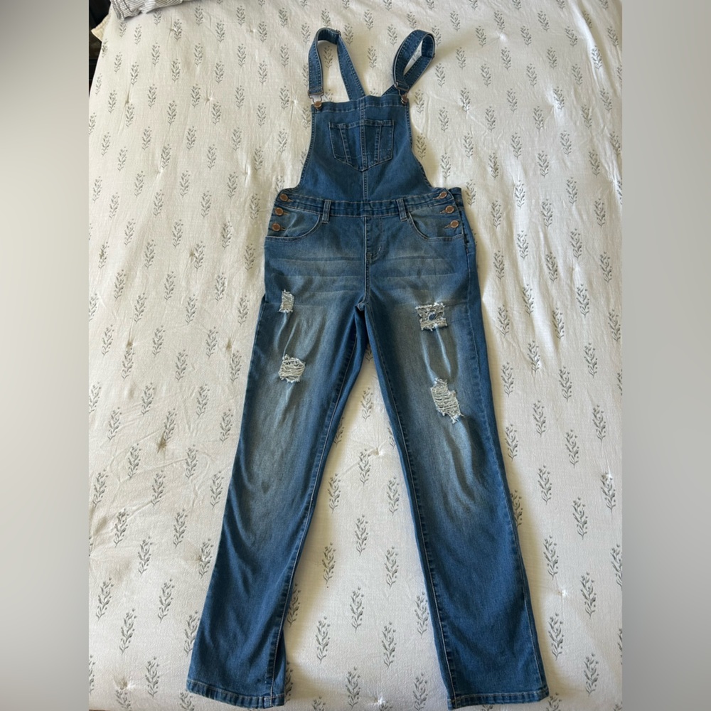 Women’s YMI Denim Mid Rise Ankle Overalls